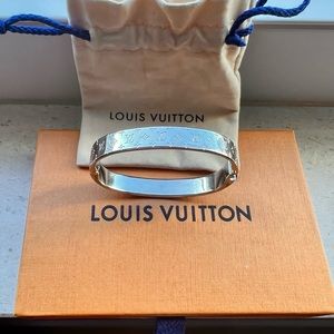 Louis Vuitton cuff (Authentic) silver tone only